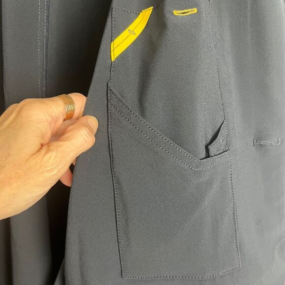 Eddie Bauer Mens Navy Blue Lightweight Travex 50 Voyager Travel Blazer Jacket 46 - Picture 5 of 7